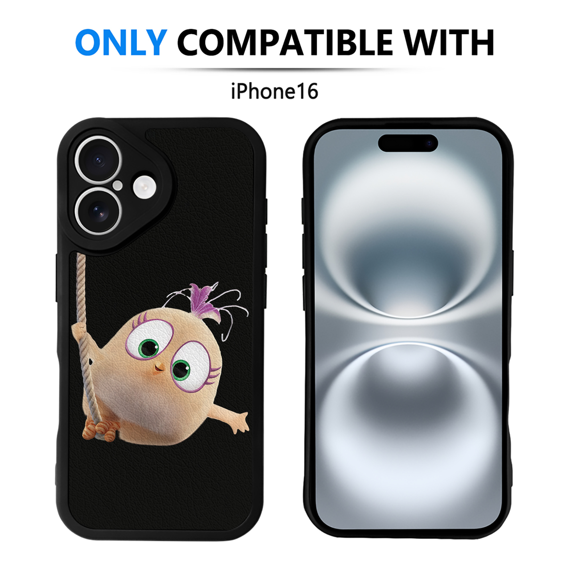 （画像用） Angry Birds アングリーバード 【iPhone 16シリーズ対応】シリコンスマホケース（レザー調） 材質：シリコン